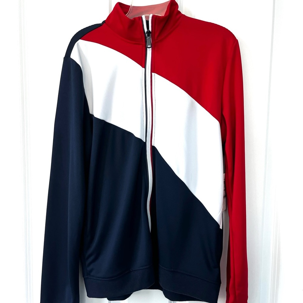 Red, White & Navy Blue Zip Up (Youth Large)